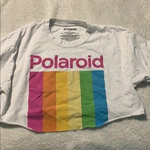Polaroid crop shirt
